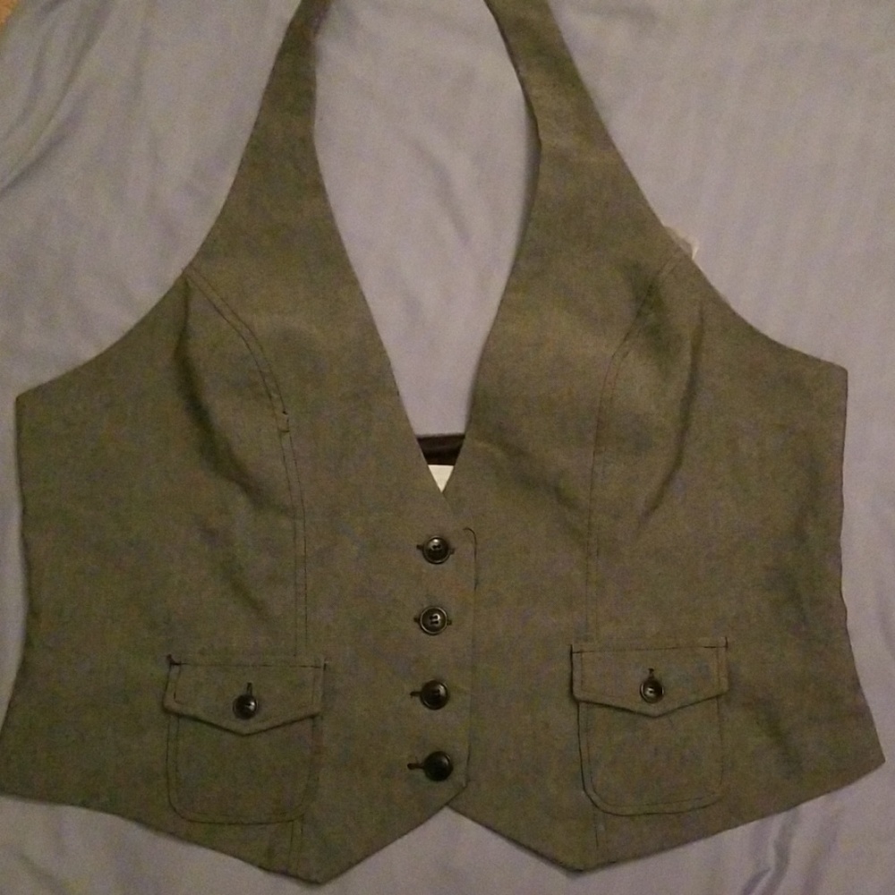 Gray Halter Vest